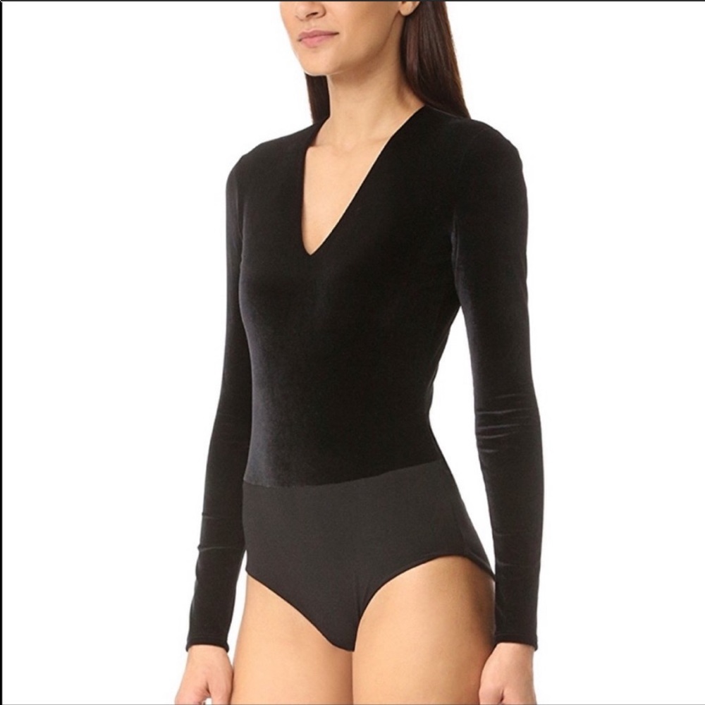 Alice and Olivia velvet bodysuit